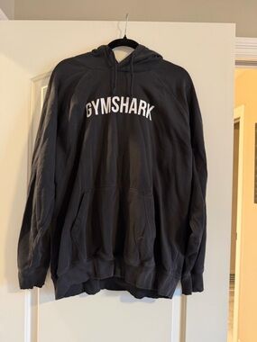 Gymshark Black Pullover Hoodie with White Logo